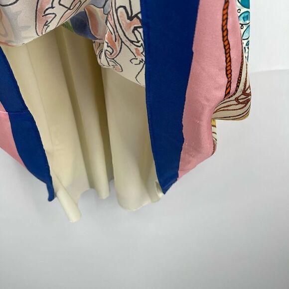 Colette Dinnigan Multicolor Tied Shoulder Acionna Silk Mini Dress Size 2 - Picture 5 of 11